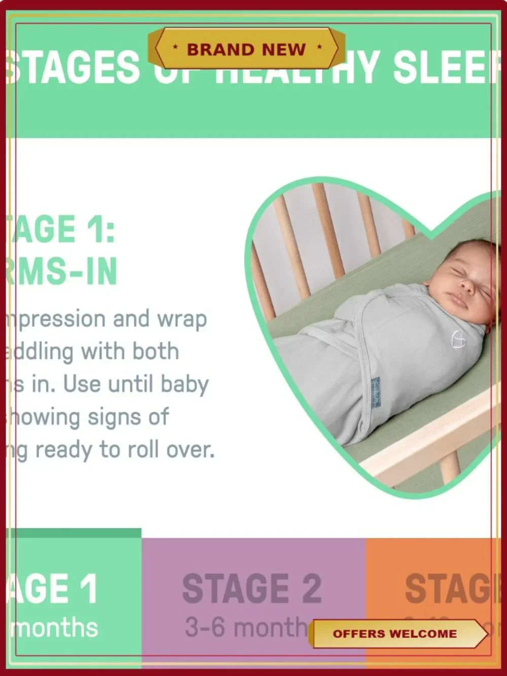 SwaddleMe Baby Swaddle Set 3-Pack Sizes 0-3 Months Original Pod Night Sack